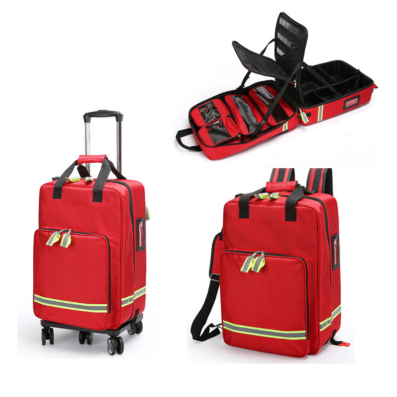 First Aid Bag Kit - Large Capacity Empty Trolley First Aid