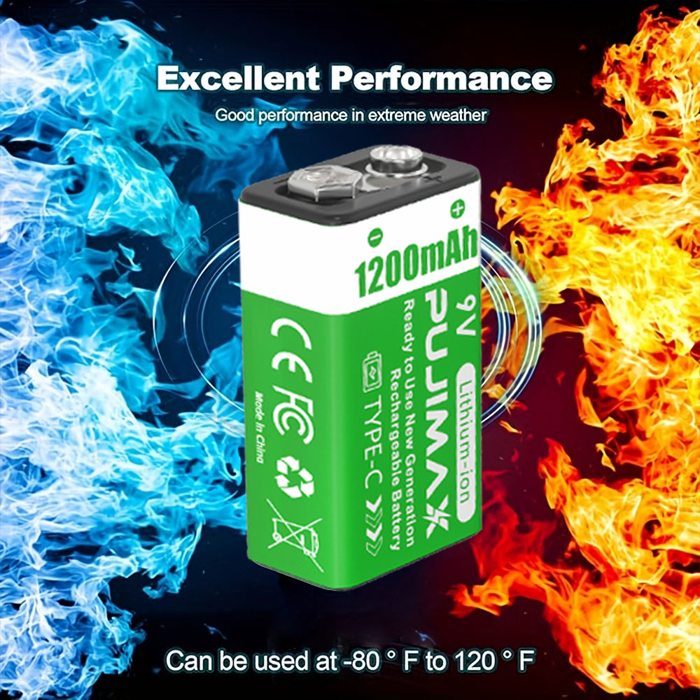 PUJIMAX 8/4pcs 9V 1200mAh rech - огляд і ціна Co Detector Plug