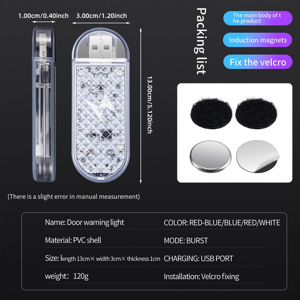 1/2pcs Car Door LED Strobe War - огляд і ціна Emergency Exit Sign