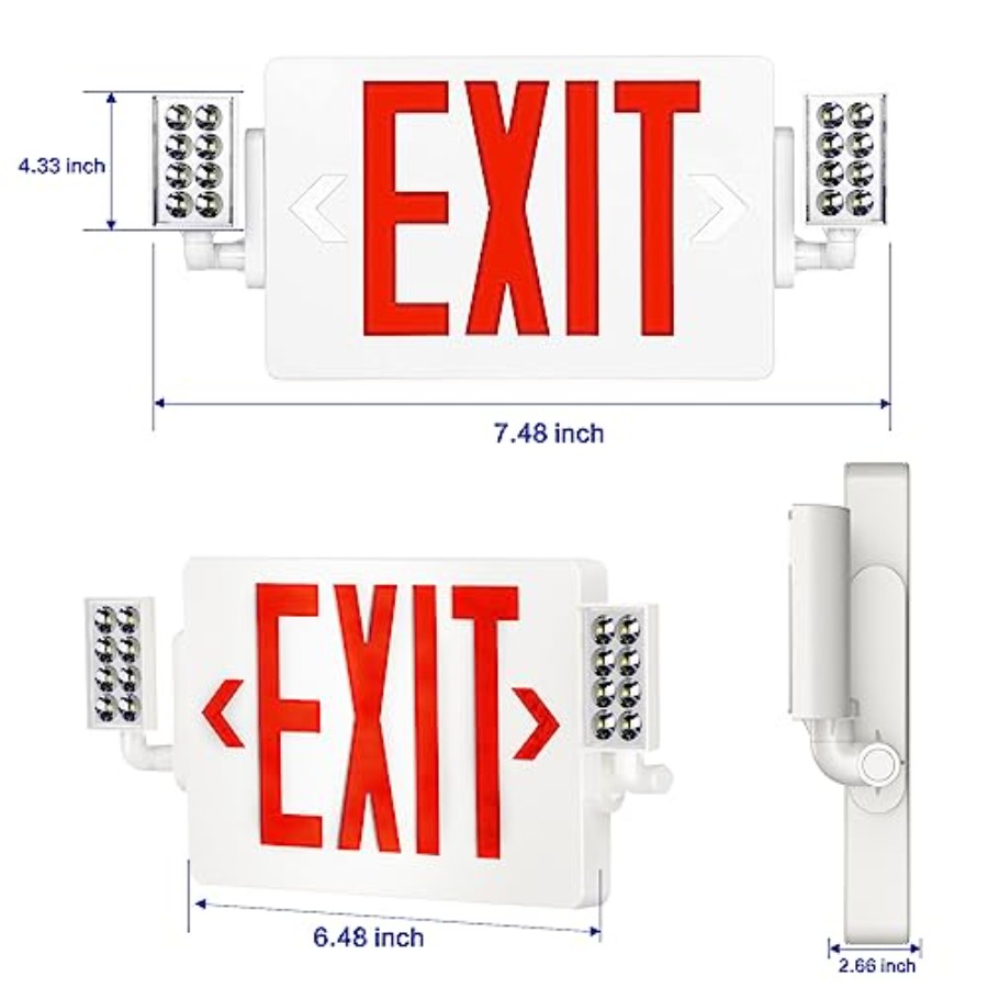 Spectsun 1 Pack Exit Signs wit - огляд і ціна Emergency Exit Sign