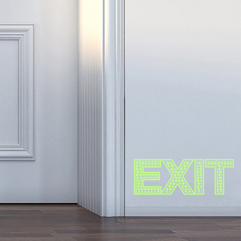 3Pcs Night Glow Exit Sticker L - огляд і ціна Emergency Exit Sign