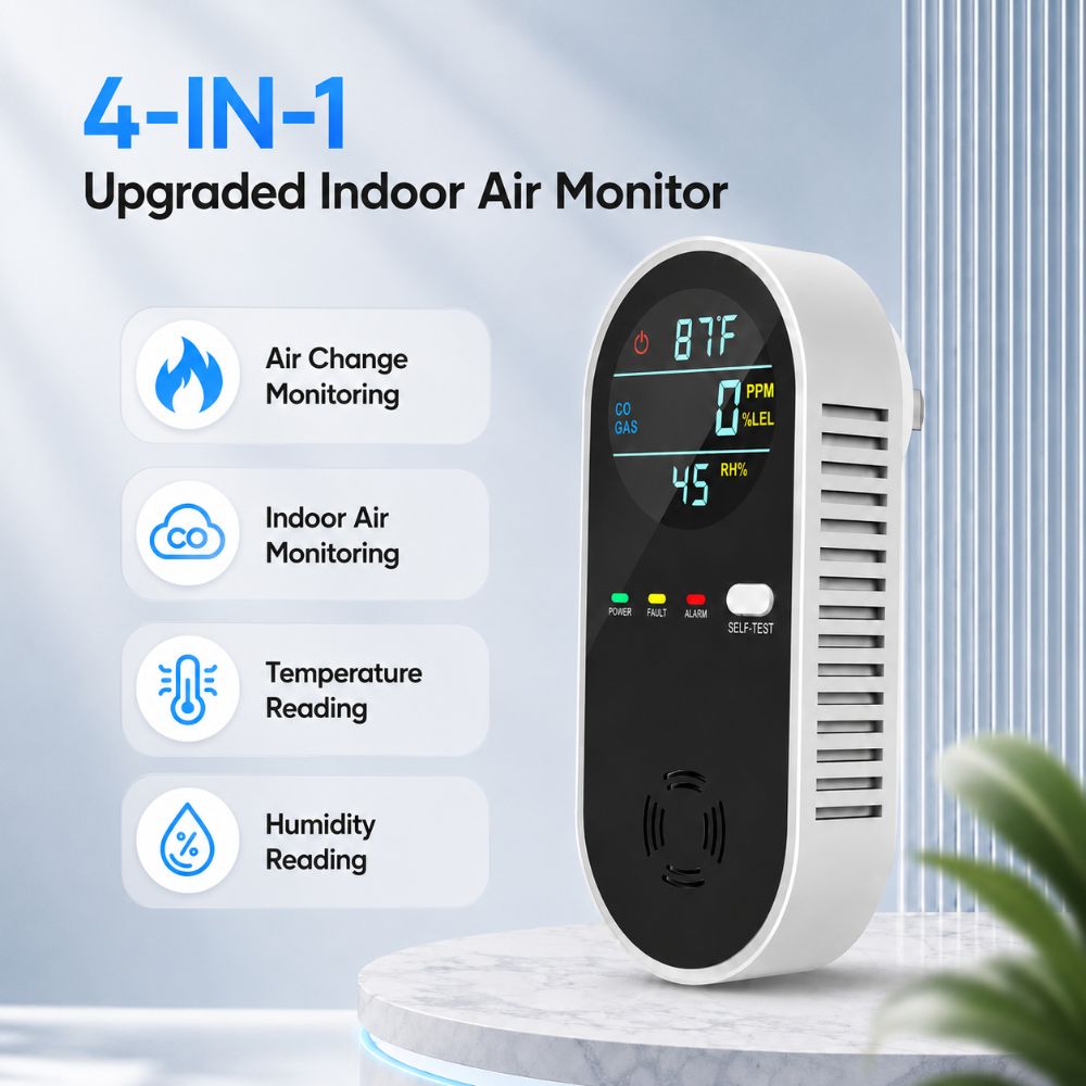 4 in 1 LED Display Gas Detecto - огляд і ціна Co Detector Plug