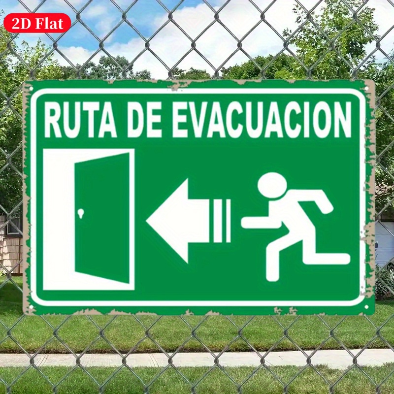 （2D Tin painting）Vintage Metal - огляд і ціна Emergency Exit Sign