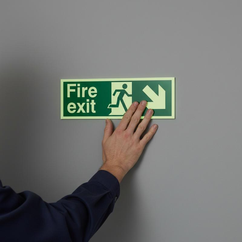 1 Sheet Glow-In-The-Dark Safet - огляд і ціна Emergency Exit Sign