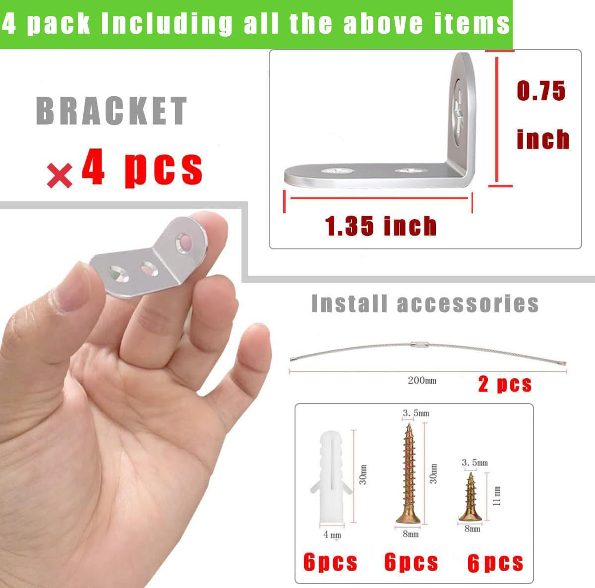 4pcs Furniture Anchors Earthqu - огляд і ціна Earthquake Anchor Strap
