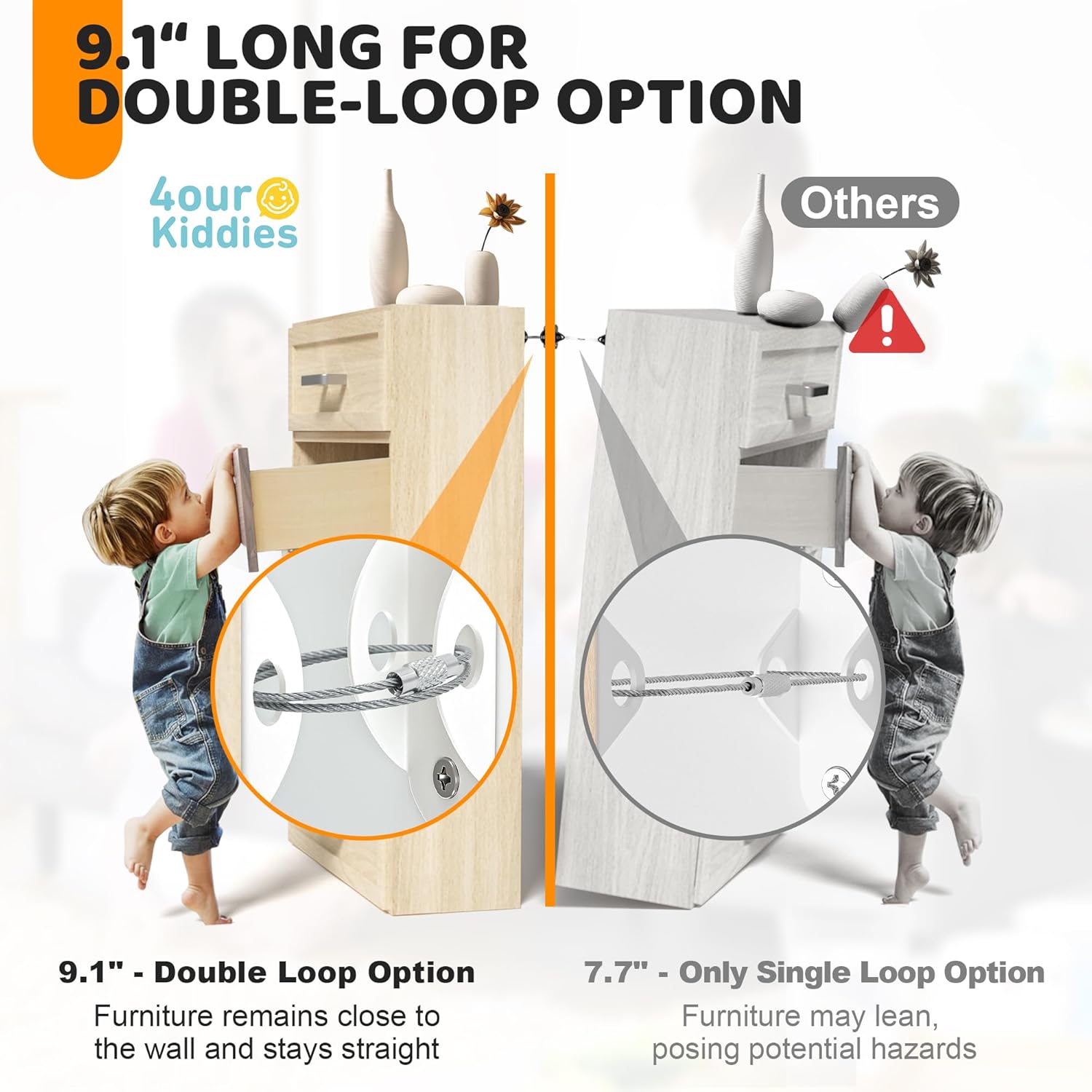 6 Sets Anti Tip Furniture Wall - огляд і ціна Earthquake Anchor Strap